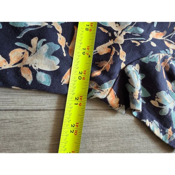 Pure Jill Blue Floral Scoop Neck Tunic Top Pure Pima - Picture 7 of 7